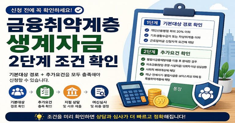 금융취약계층 생계자금