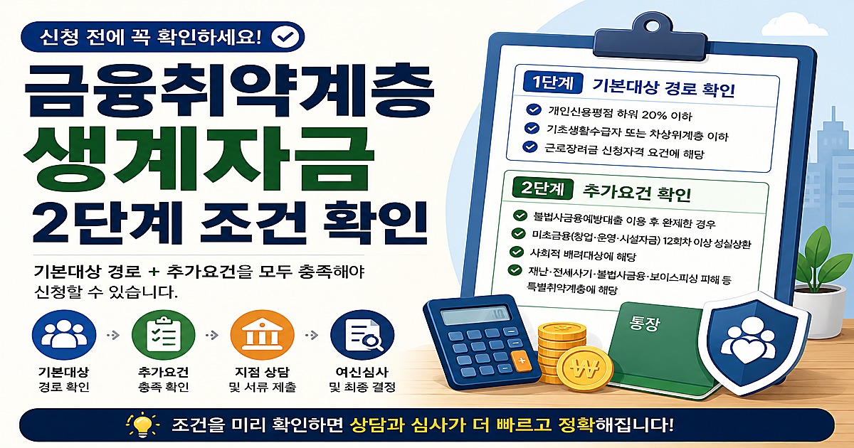금융취약계층 생계자금