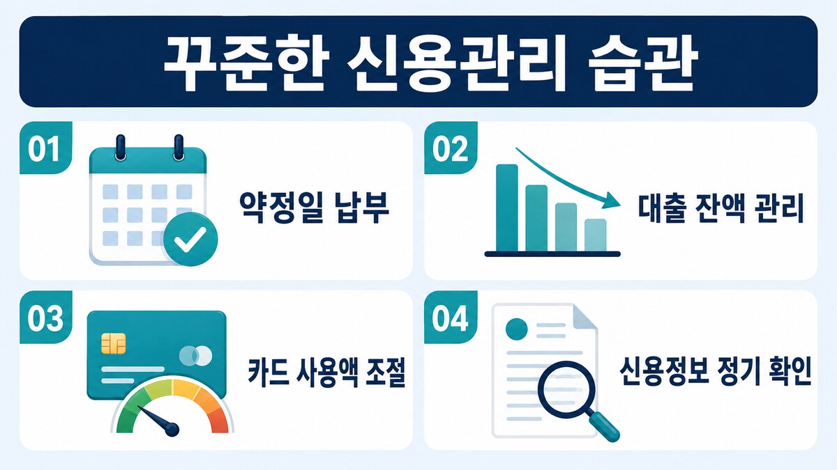 신용점수를 꾸준히 관리하기 위한 네 가지 금융 습관