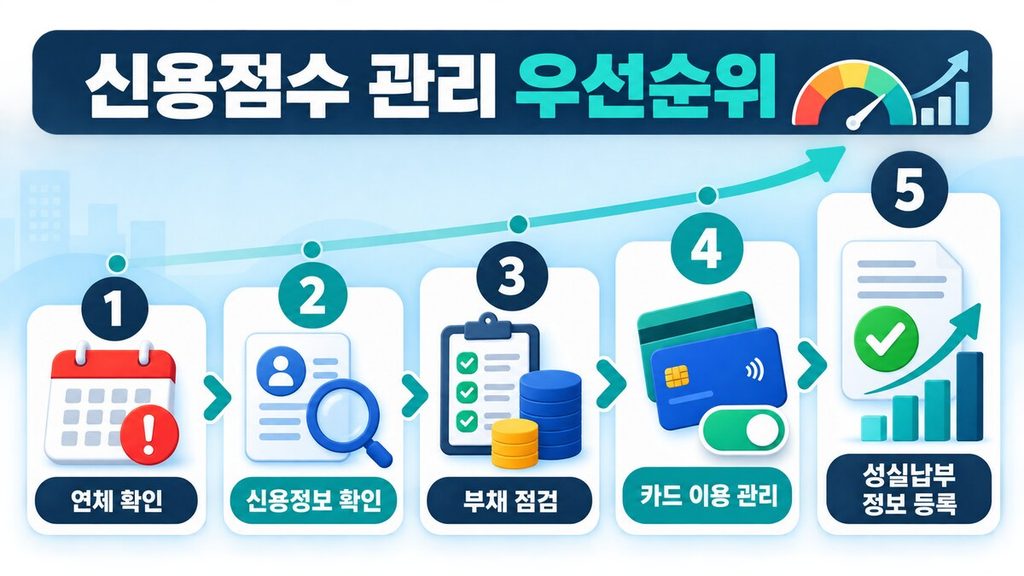 신용점수 올리는 방법과 상황별 우선 확인 순서