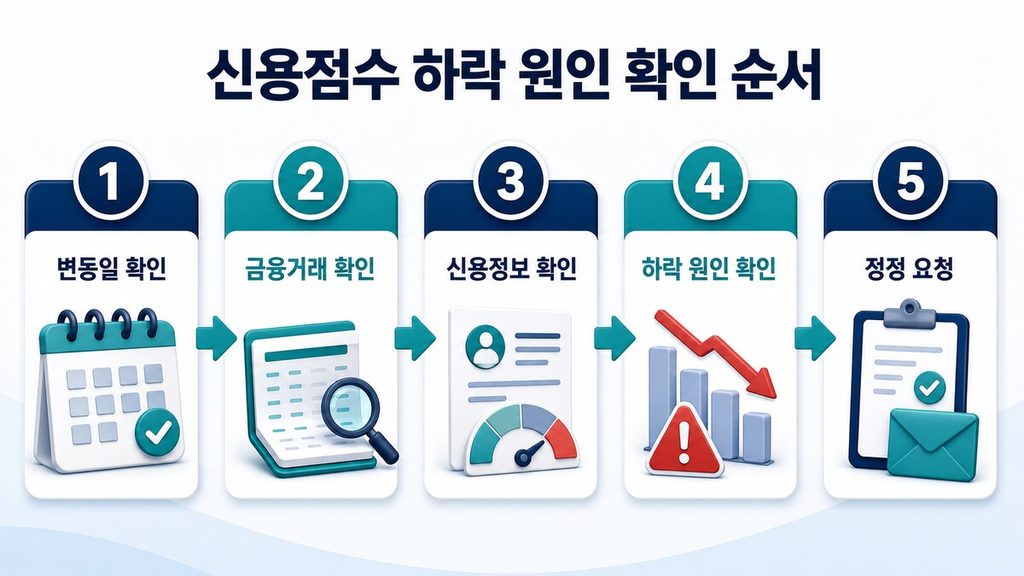 신용점수가 떨어졌을 때 원인을 확인하는 5단계