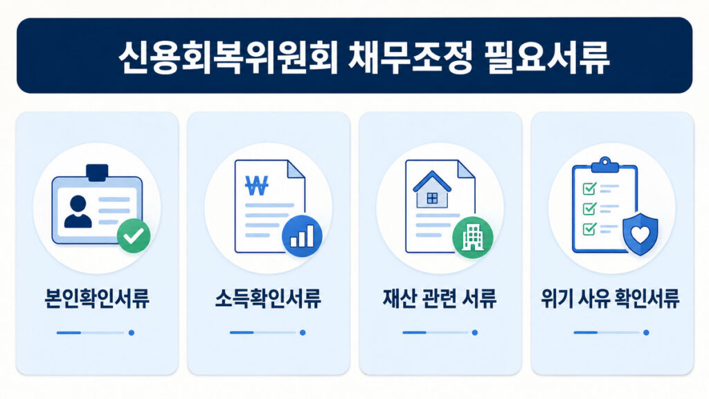 신용회복위원회 채무조정 신청에 필요한 기본서류