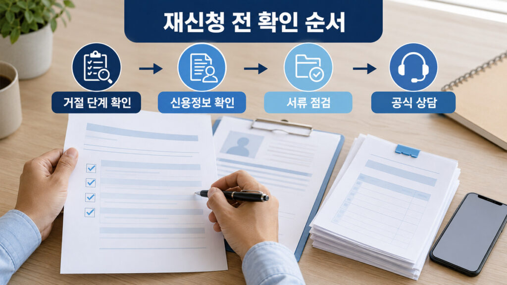 정책서민금융 대출 거절 후 재신청 전에 확인해야 할 신용정보와 제출서류