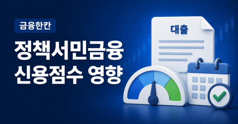 정책서민금융 신용점수 대출 실행과 상환 영향