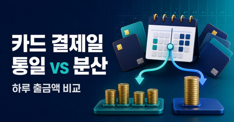 카드 결제일 통일과 분산 비교
