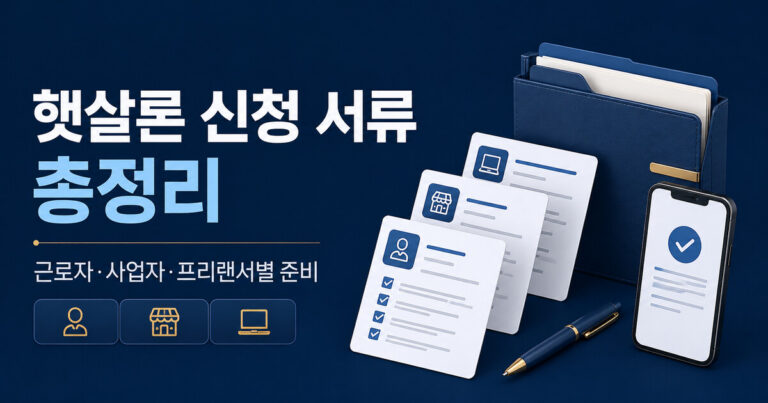 햇살론 신청 서류 총정리