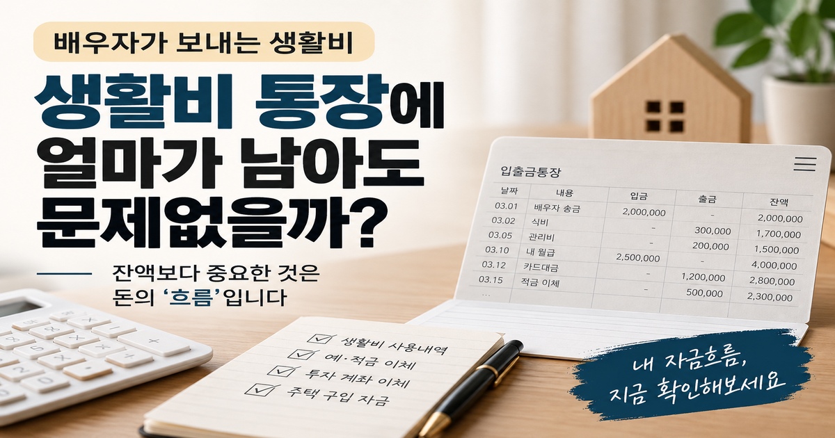 배우자 생활비 증여세, 월급과 섞여 남은 1천만원도 증여일까?